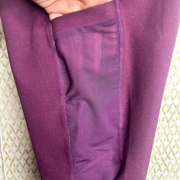 Fabletics Plum Purple Skinny Leg Mesh Peekaboo Athletic Leggings Size S - Picture 5 of 8